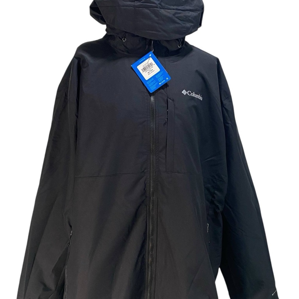 Columbia Black Raincoat Performance Outerwear NWT